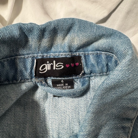 Girls Denim Vest - Light Blue - Picture 2 of 2